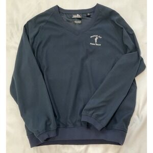 Ashworth Weather System Spanish Bay Pebble Beach Navy V Neck Pull Over